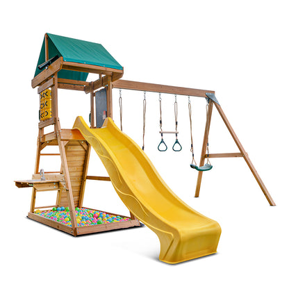 Lifespan Kids Birmingham Play Centre with 2.2m yellow slide and swings