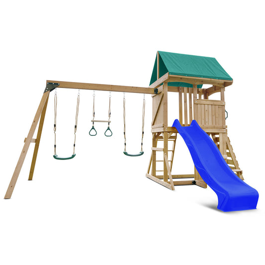 Lifespan Kids Carindale Play Centre with blue slide and swings