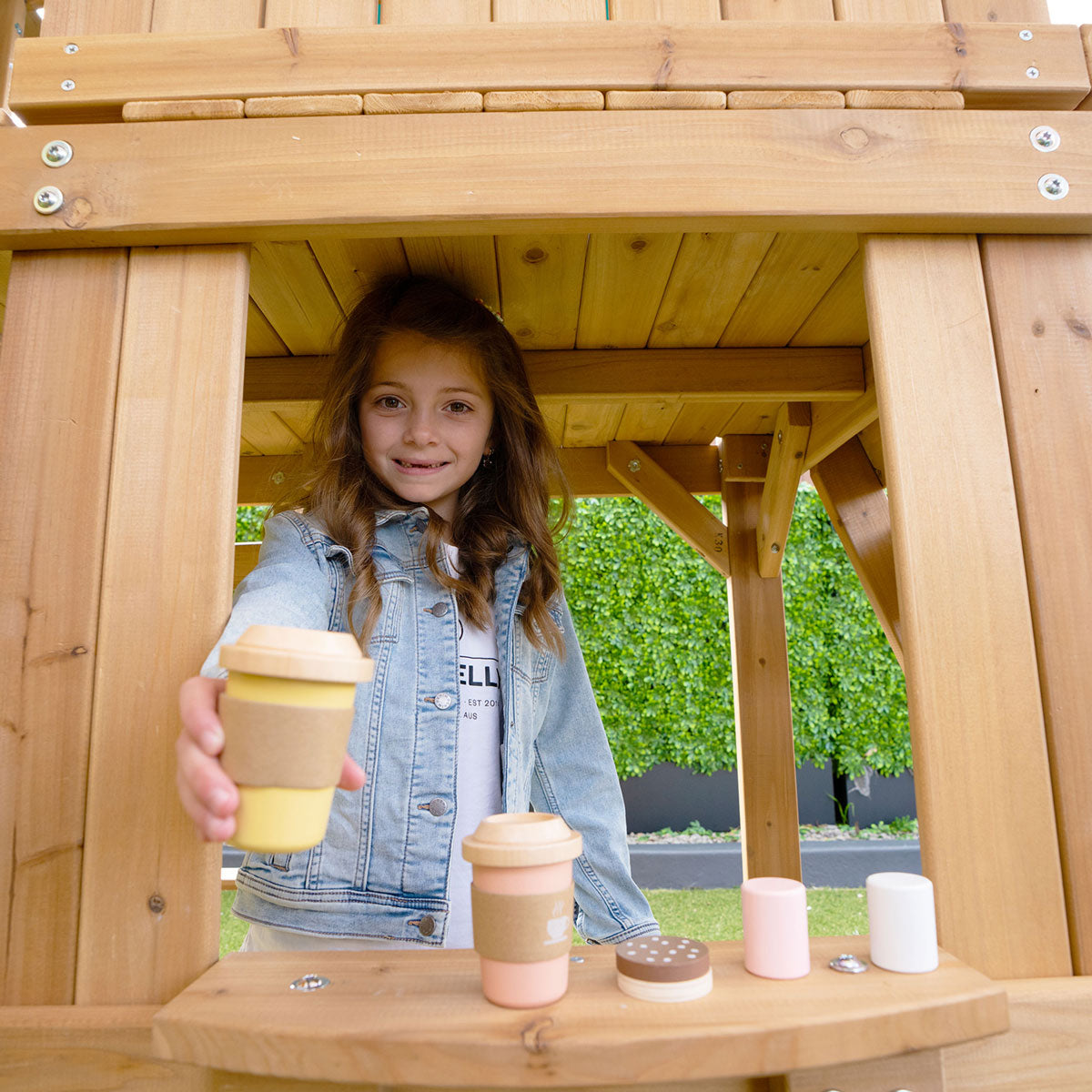 Natural timber construction on Lifespan Kids Carindale Play Centre