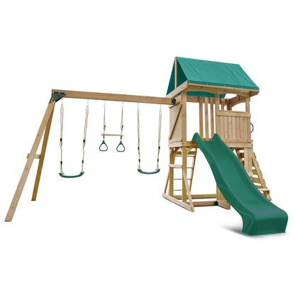 Lifespan Kids Carindale Play Centre with green slide and swings