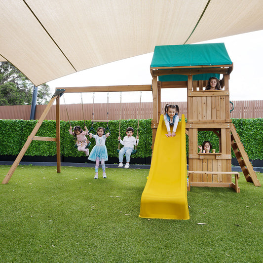 Carindale Play Centre with Swings and Yellow Slide