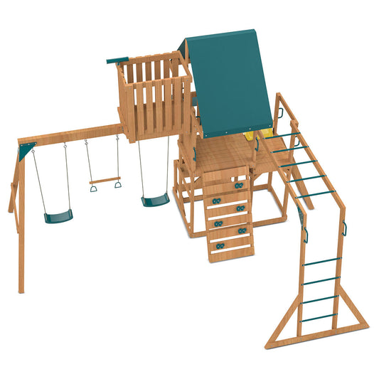 Elevated Playhouse with Crow's Nest and Telescope on Walton Play Centre
