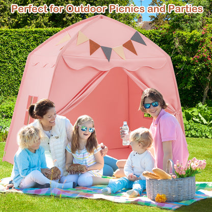 Large Pink Kids Tent | Fairy Lights & Roomy Indoor Outdoor Play