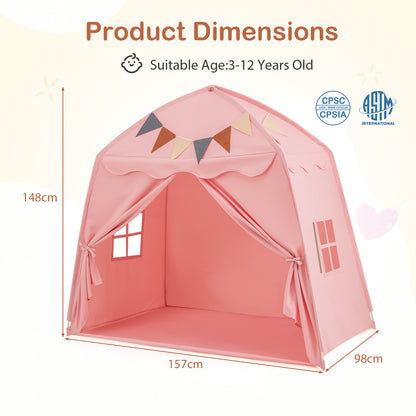 Large Pink Kids Tent | Fairy Lights & Roomy Indoor Outdoor Play