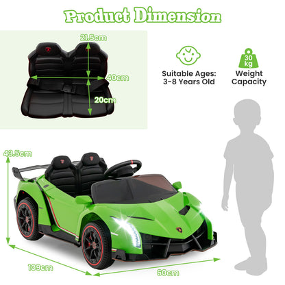 Green Licensed Lamborghini Kids Ride-On Car | 12V 4WD