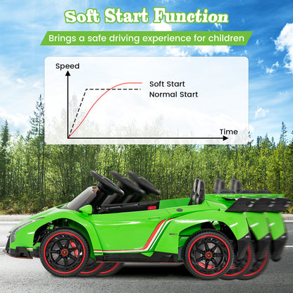 Green Licensed Lamborghini Kids Ride-On Car | 12V 4WD