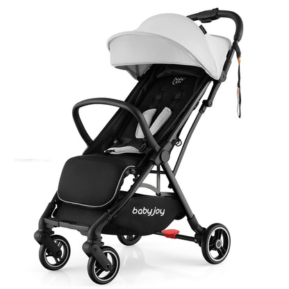 Grey Baby Stroller | One-Hand Fold Canopy Lightweight Travel