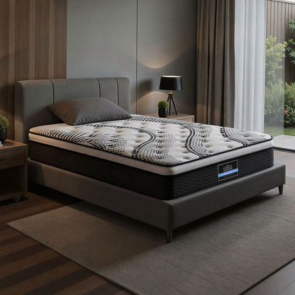 Giselle Bedding Como Euro Top Pocket Spring Mattress 32cm Thick King Single