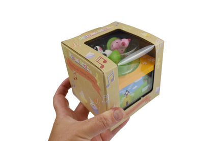 Kaper Kidz Wooden Farm Animal Music Box for Toddlers