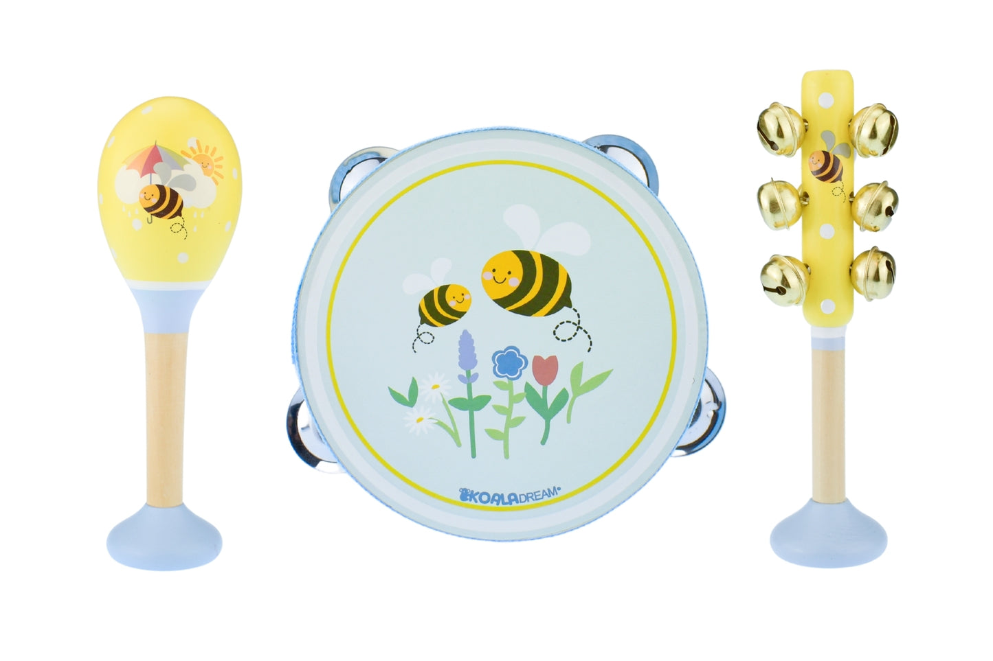 Koala Dream Buzzy Bee 3 Piece Kids Musical Instrument Set for interactive home play.