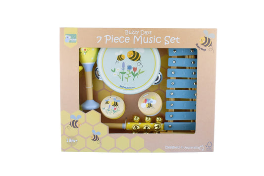 Koala Dream Buzzy Days 7 Piece Kids Musical Instrument Set for creative play at home.