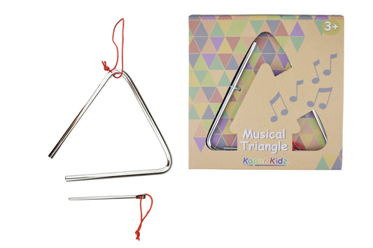 Kaper Kidz 15cm Metal Music Triangle for kids 3+. Perfect for musical play at home.