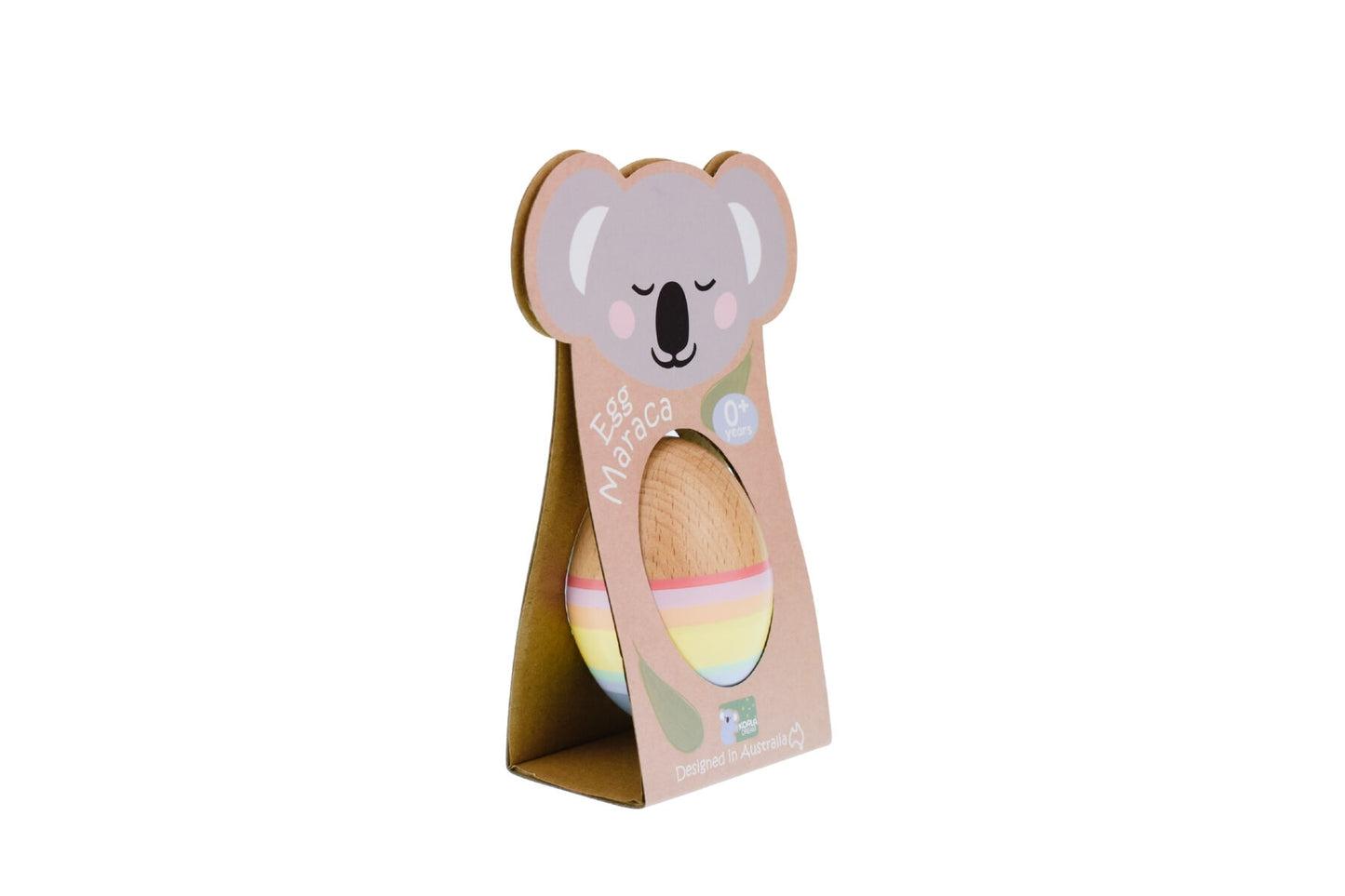 Koala Rainbow Beech Wood Egg Shaker Maraca | Musical Toy