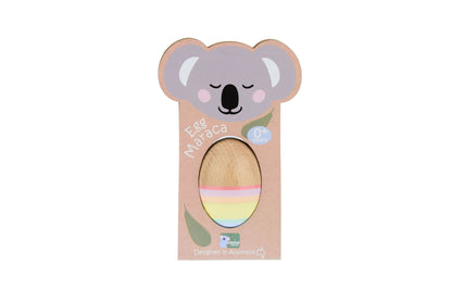 Koala Rainbow Beech Wood Egg Shaker Maraca | Musical Toy