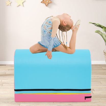 Light Blue Gymnastics Vaulting Box | Detachable Tumbling Mat