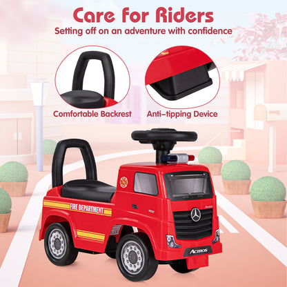 Mercedes-Benz Kids Ride On Fire Engine Truck | Red Foot To Floor