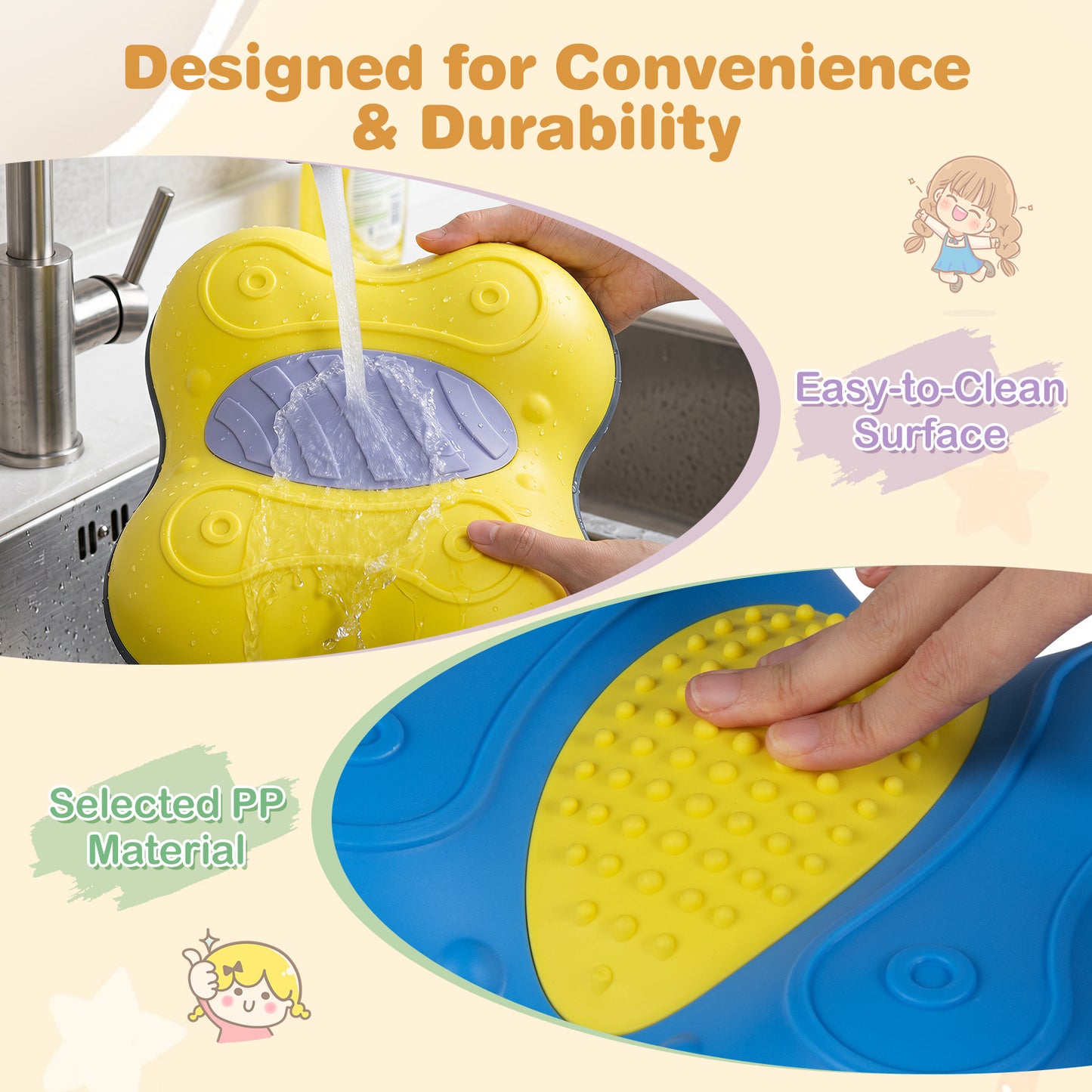Multi-Color Montessori Stepping Stones | Detachable Butterfly Toys