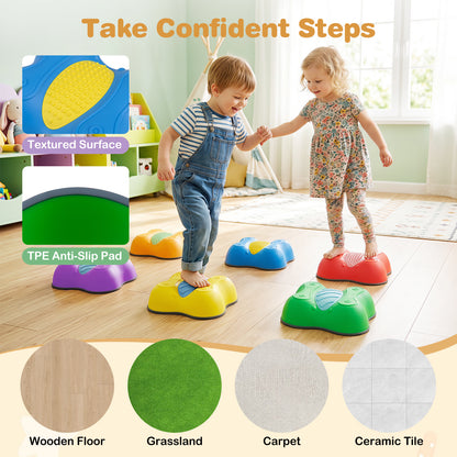 Multi-Color Montessori Stepping Stones | Detachable Butterfly Toys
