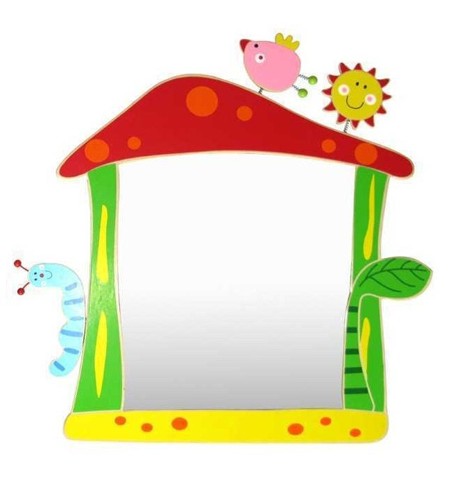 Kaper Kidz Wooden Bird Sun Mirror for Kids Room | 42cm