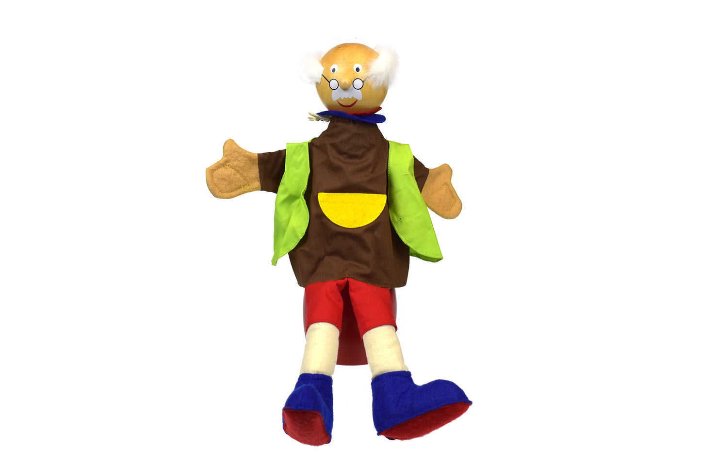 Geppetto Hand Puppet for imaginative play, ideal for childrens storytelling and entertainment.