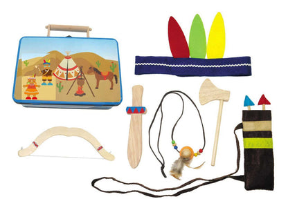 Kaper Kidz Native American Dress Up Set in Tin Case
