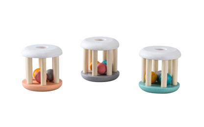 Wooden Rattle | Sensory Toy for Babies, Smooth & Colorful