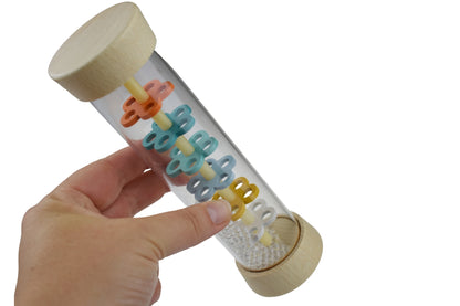 Kaper Kidz Wooden Rainmaker Rattle for Sensory Play 18m+
