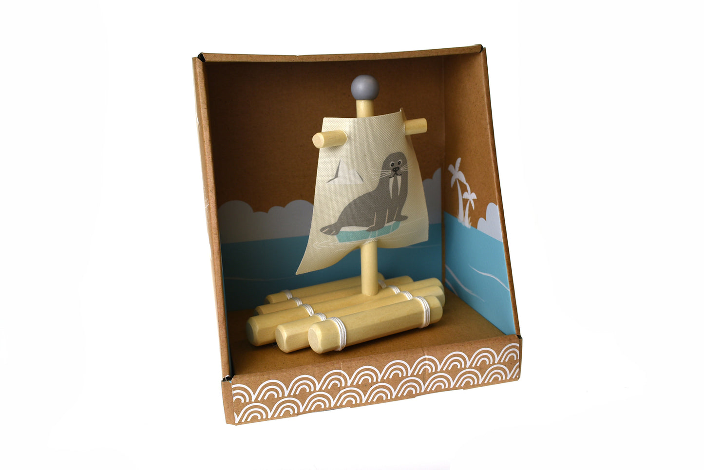 Kaper Kidz Wooden Raft | Adorable Bath & Beach Toy