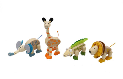 Kaper Kidz Flexible Wooden Jungle Animals | Set of 4
