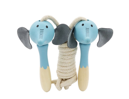 Kaper Kidz Wooden Animal Skipping Ropes Set of 4 for Kids