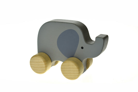 Kaper Kidz Wooden Elephant Car from Calm & Breezy Collection, perfect for imaginative play.