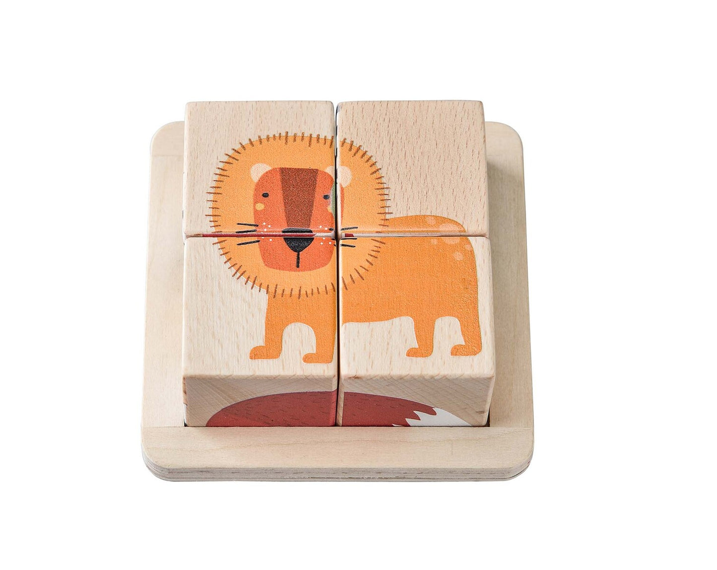 Beech Wood Block Puzzle 6 Jungle Pictures | Kaper Kidz