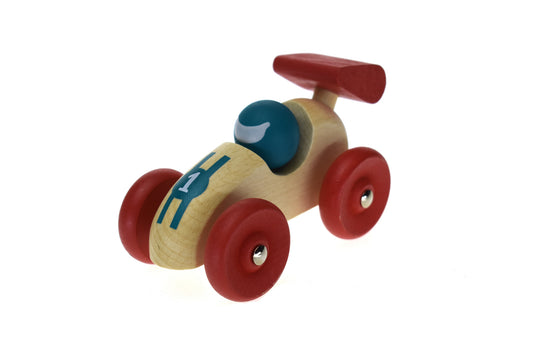 Kaper Kidz Retro Wooden Racing Car Toy | Red