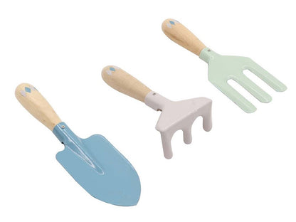 Kids Garden Tool Set | Blue 3-Piece Outdoor Play Set