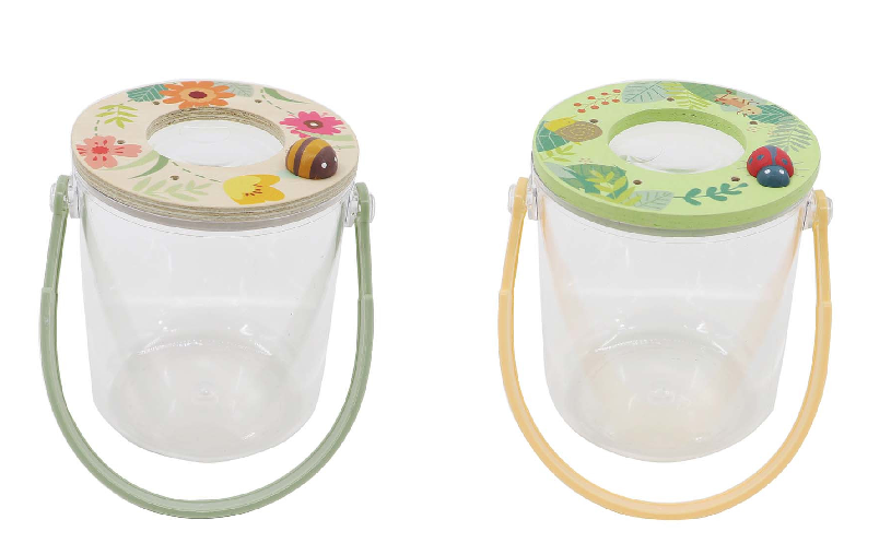 Magnifier Bug Jar | Colorful Wooden Handle Insect Explorer