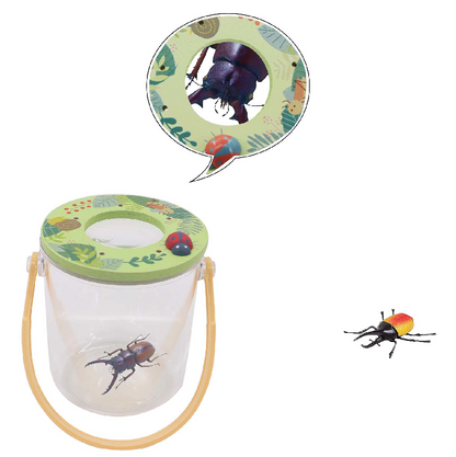 Magnifier Bug Jar | Colorful Wooden Handle Insect Explorer