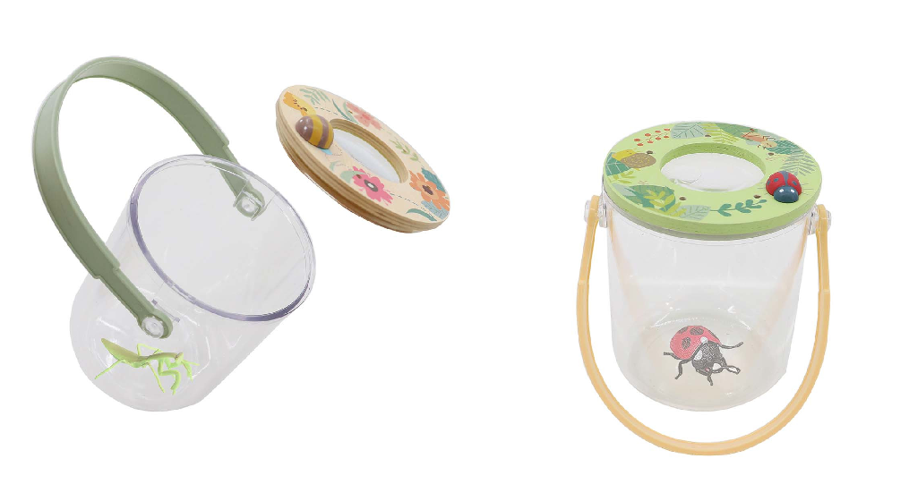 Magnifier Bug Jar | Colorful Wooden Handle Insect Explorer