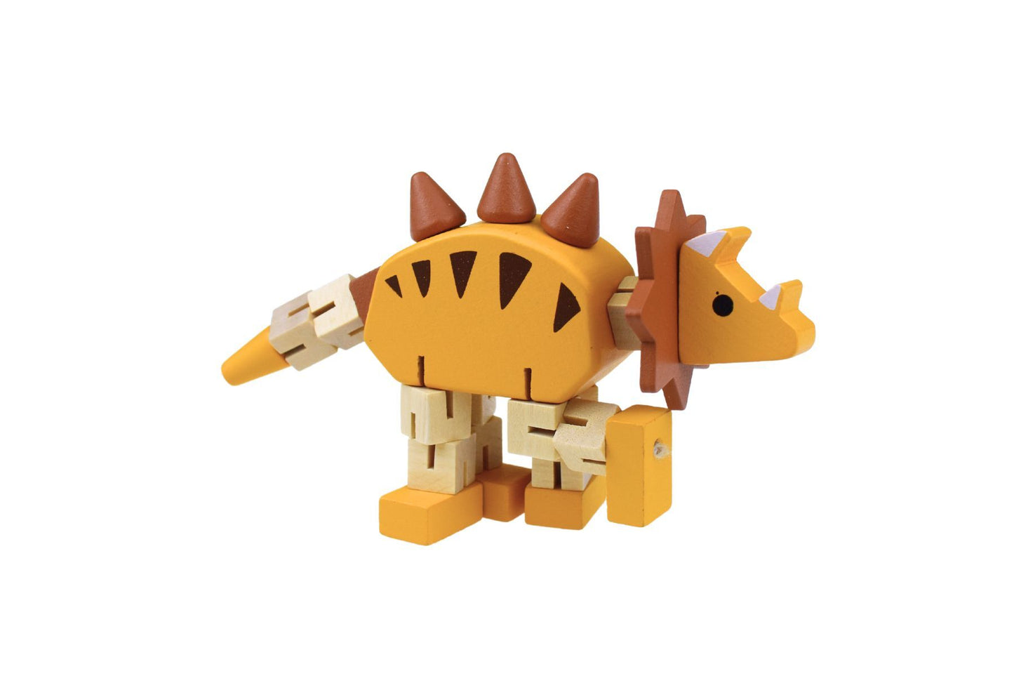 Wooden Flexi Dinosaur Set | Bendable Beech Wood Toy in Natural