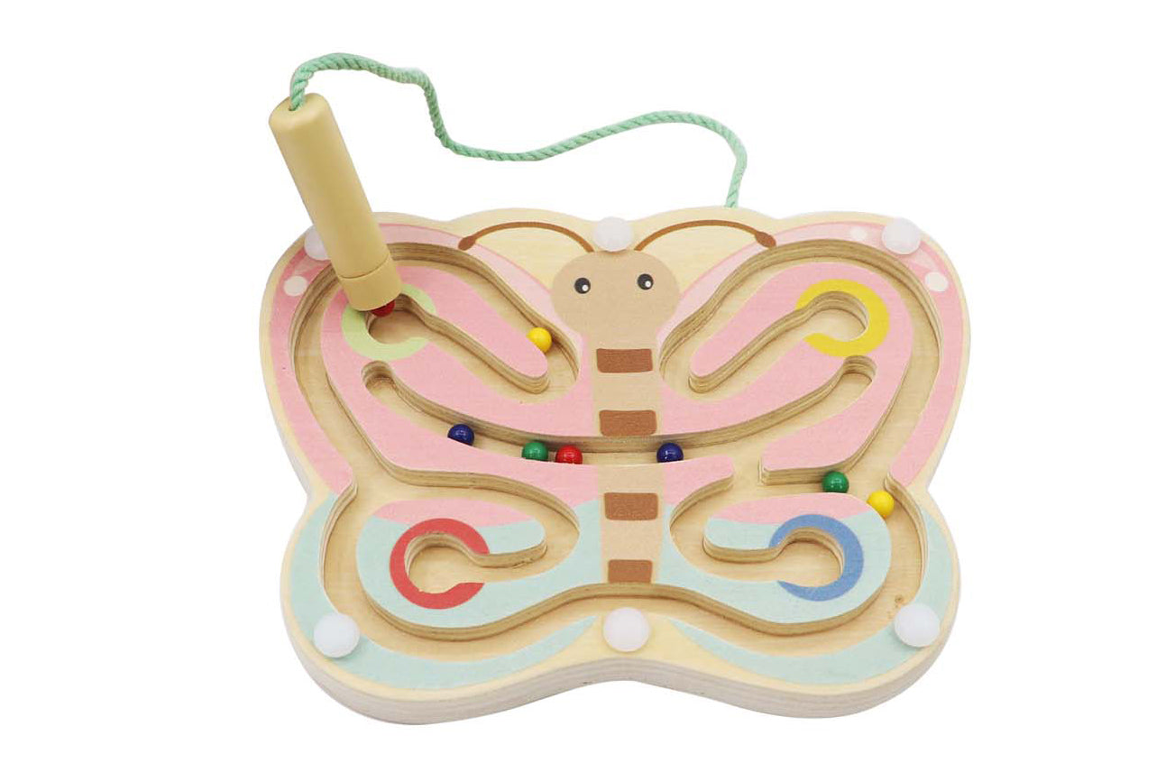 Wooden Butterfly Magnetic Labyrinth