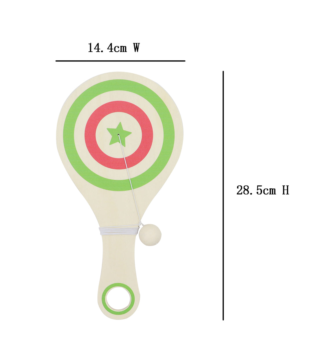 Kaper Kidz Wooden Paddle Ball Set | 4 Pack