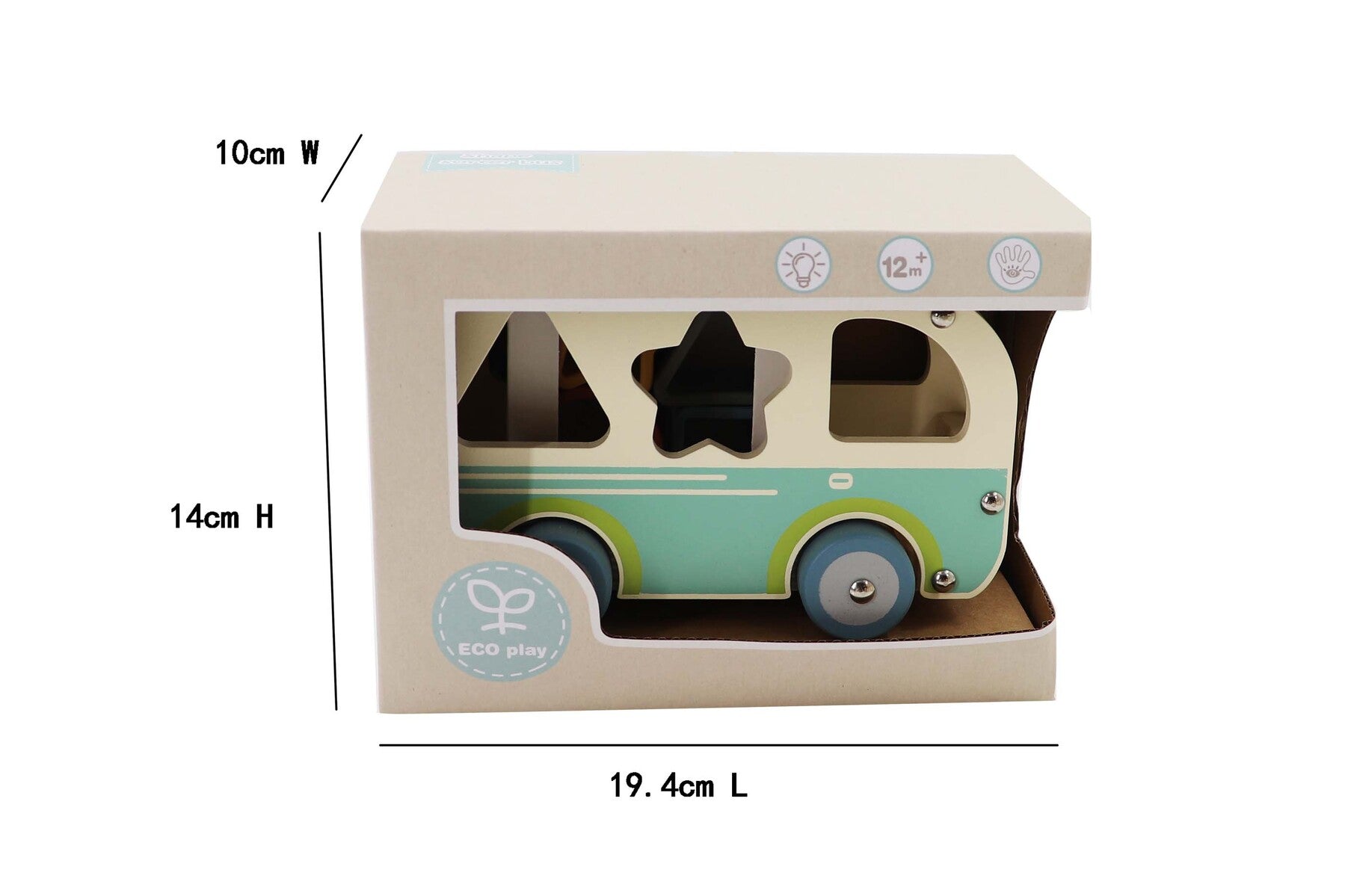 Ecoshape Wheelie Van Shape Sorter toy for kids, promoting educational play at home.