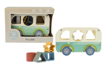 Ecoshape Wheelie Van Shape Sorter, a fun and educational toy for childrens learning at home.