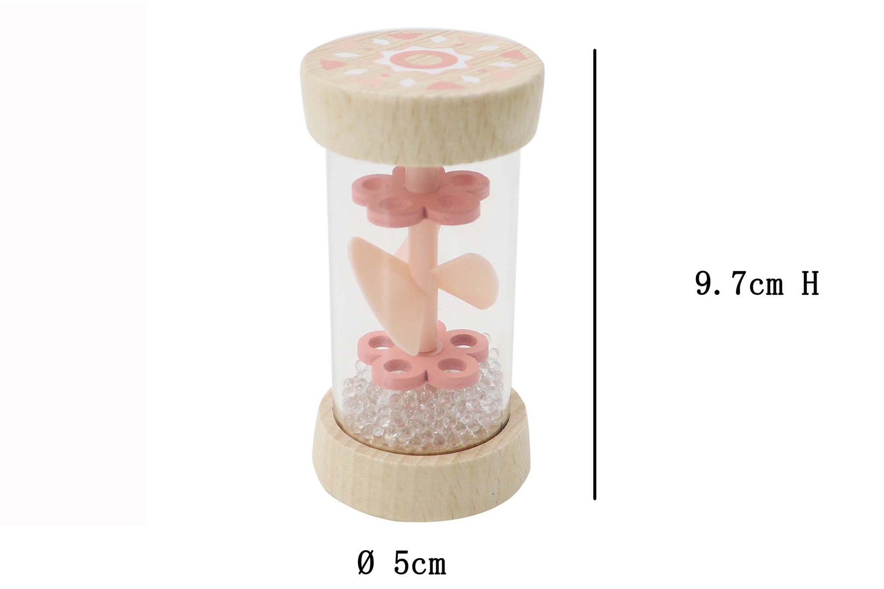 Kaper Kidz Pink EcoWhirlie Rattle | Eco-friendly sensory toy for childrens development at home.