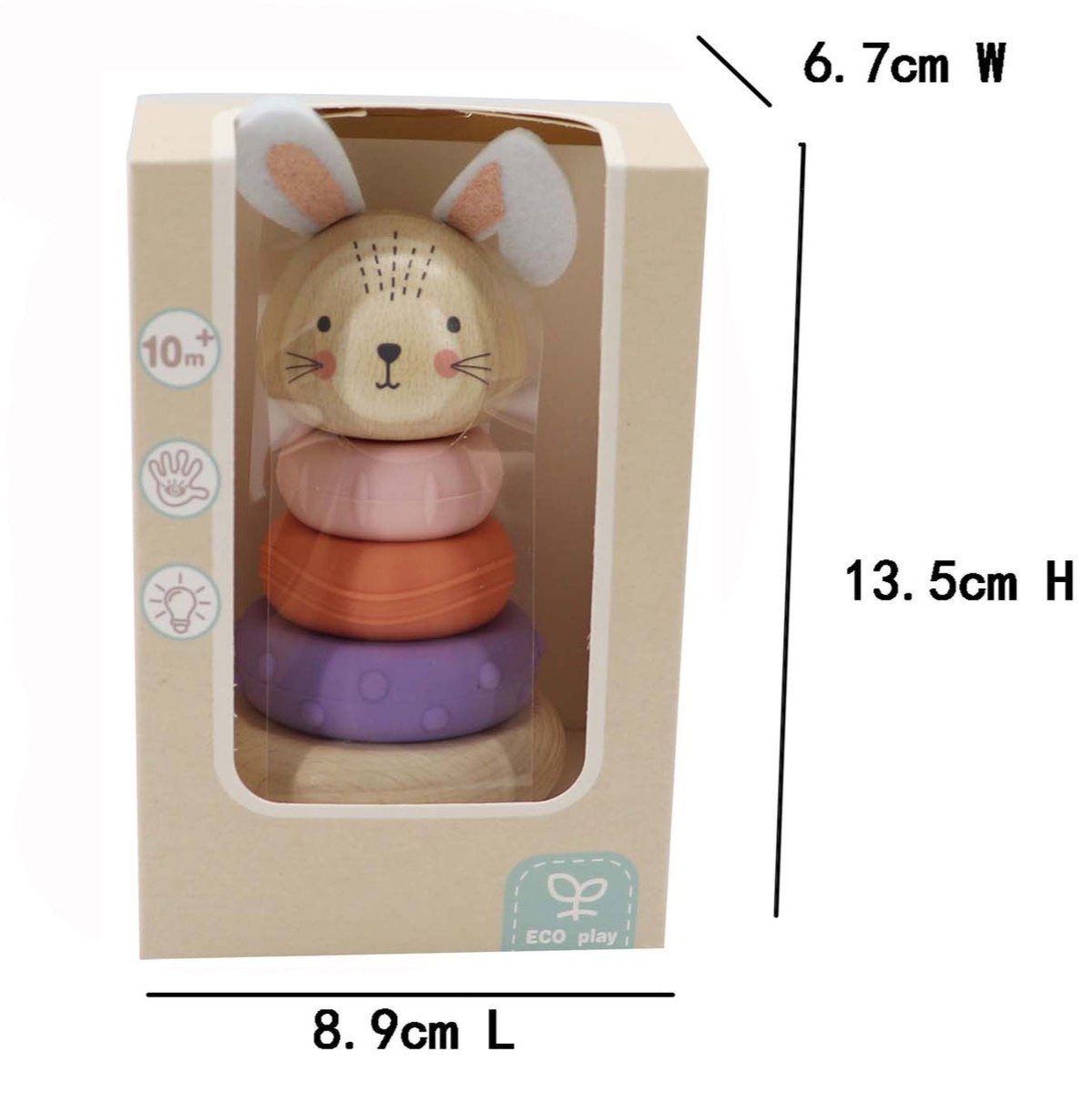 Toy Stack Rabbit Ecostack Bunny Rings | Educational Stacking Toy for Toddlers – Kids ...
