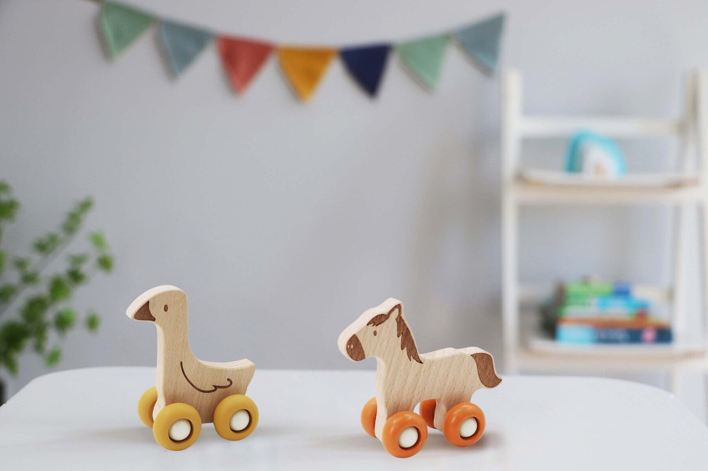 EcoWheels Farm Animal Toys | Horse & Duck Set for imaginative play at home