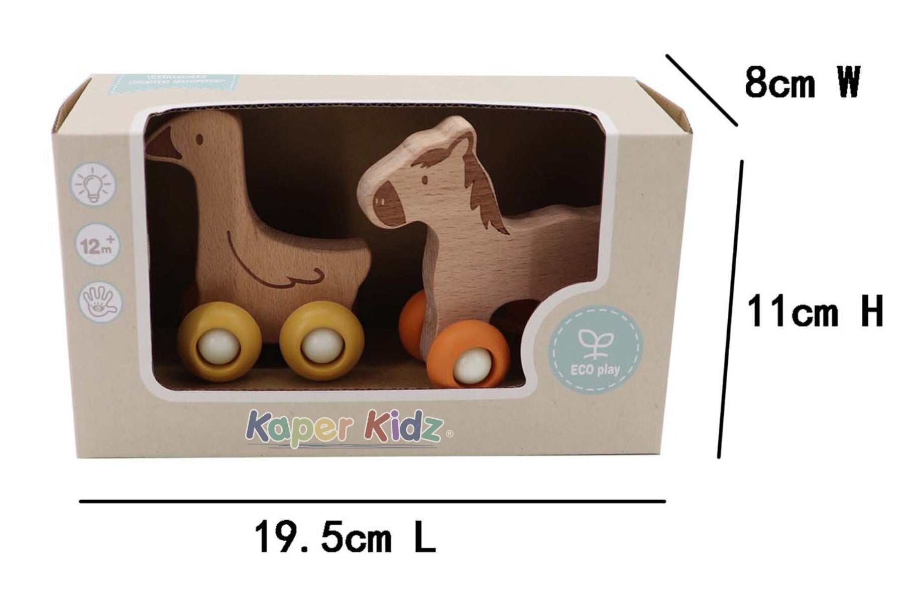 Eco-friendly Farm Animal Toys for kids imaginative play - Horse & Duck Set