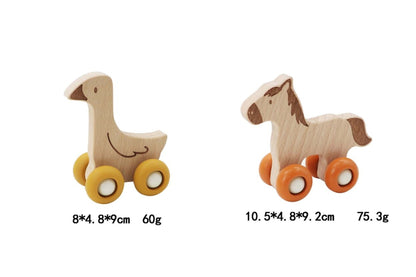 Eco-friendly Farm Animal Toys depicting Horse & Duck; ideal for imaginative play at home.