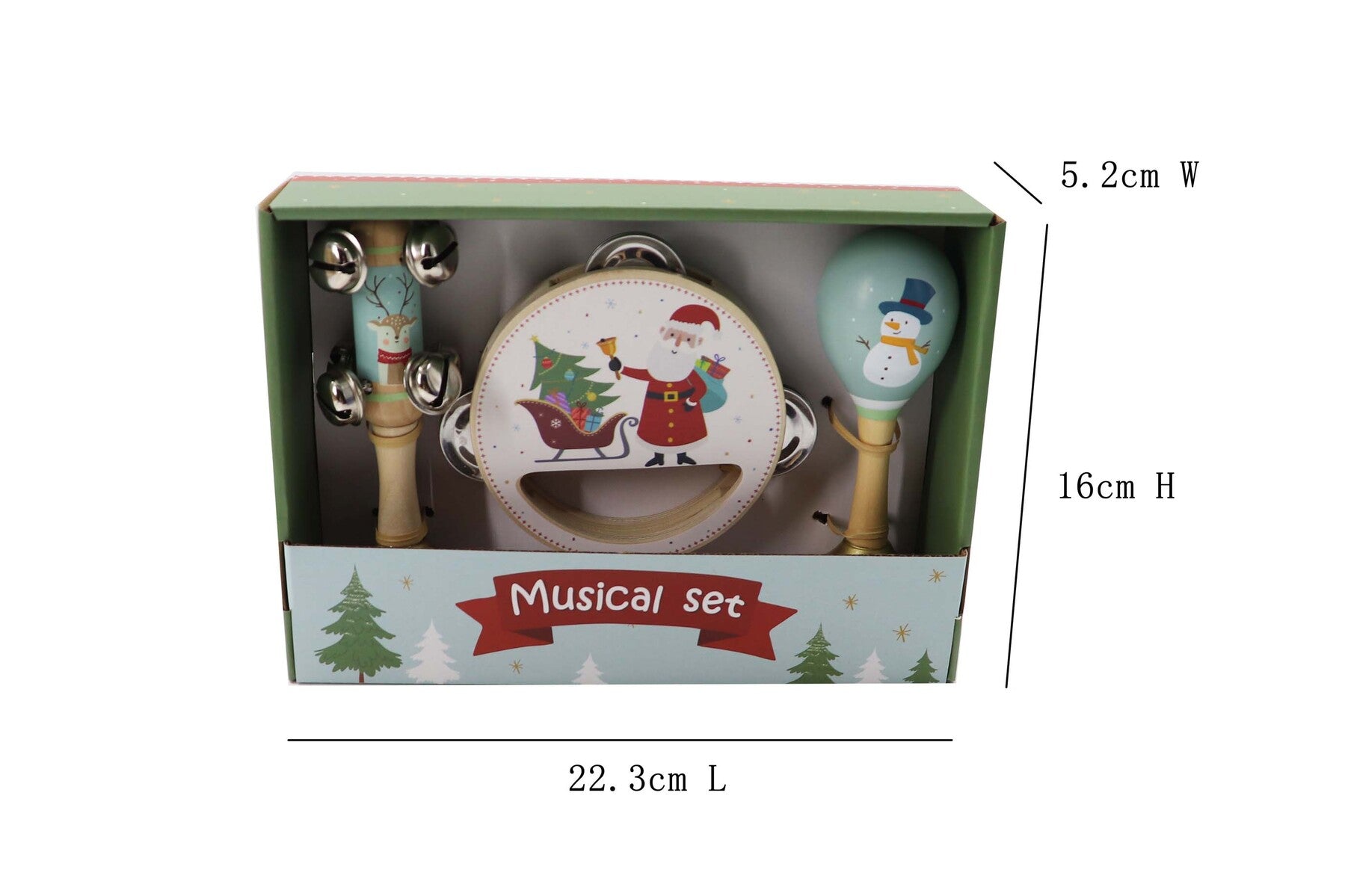 Festive woodland deer musical set features three pieces for Christmas decor and holiday entertainment