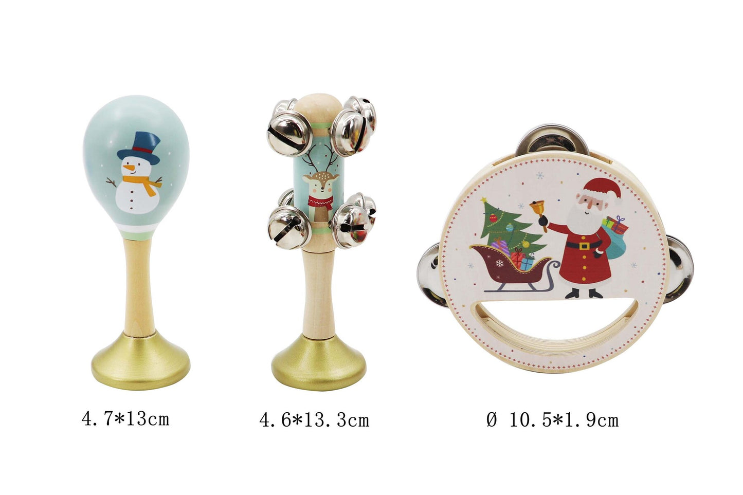 Festive woodland deer musical set with three pieces, perfect for holiday decor and entertaining