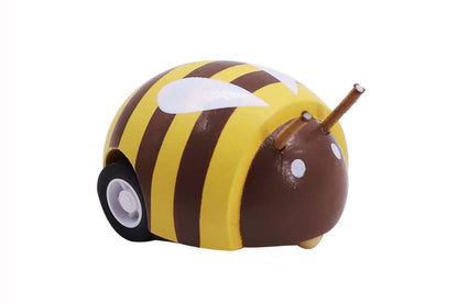 Wooden Pull Back Bee | Colorful Zoom Toy for Motor Skills